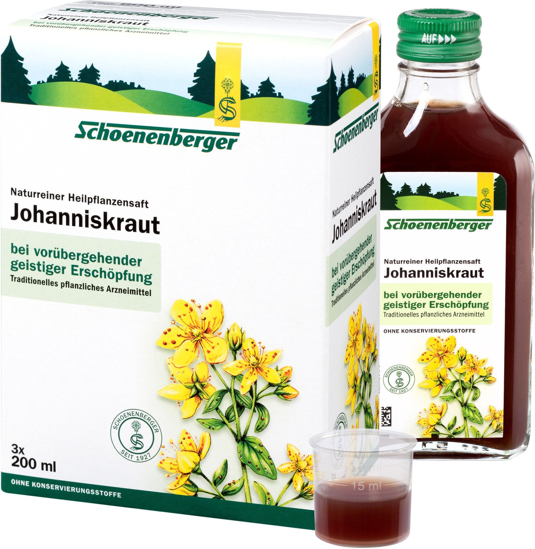 Johanniskraut Saft Schoenenberger Heilpfl.Säfte 3x200 ml