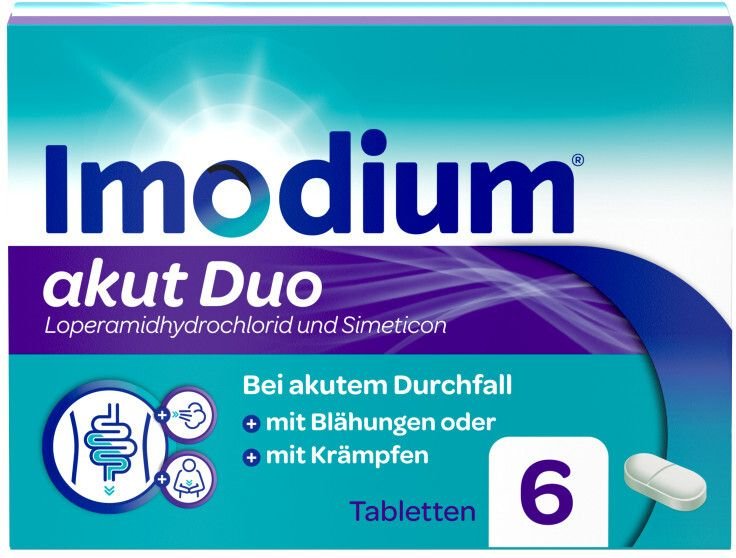 Imodium akut Duo - bei akutem Durchfall mit Blähungen
