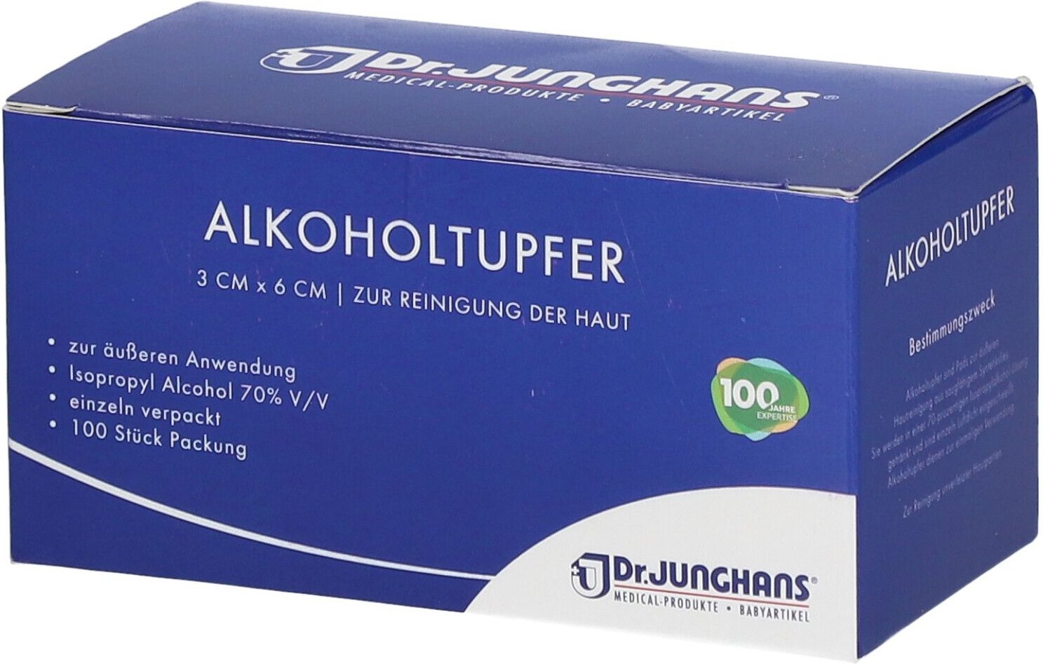 Alkoholtupfer 3X3Cm Steril 100 St Tupfer