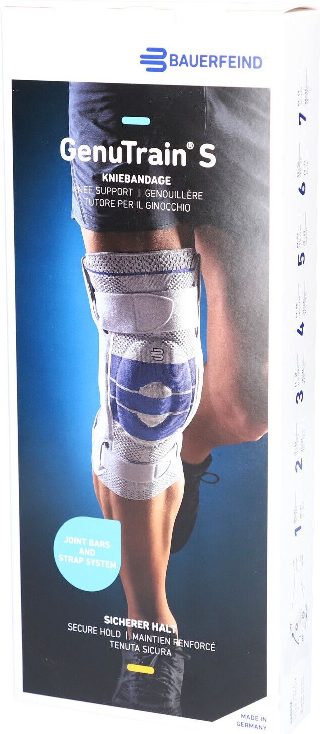Genutrain S Knieführungsband.links Gr.4 titan 1 St Bandage(s)
