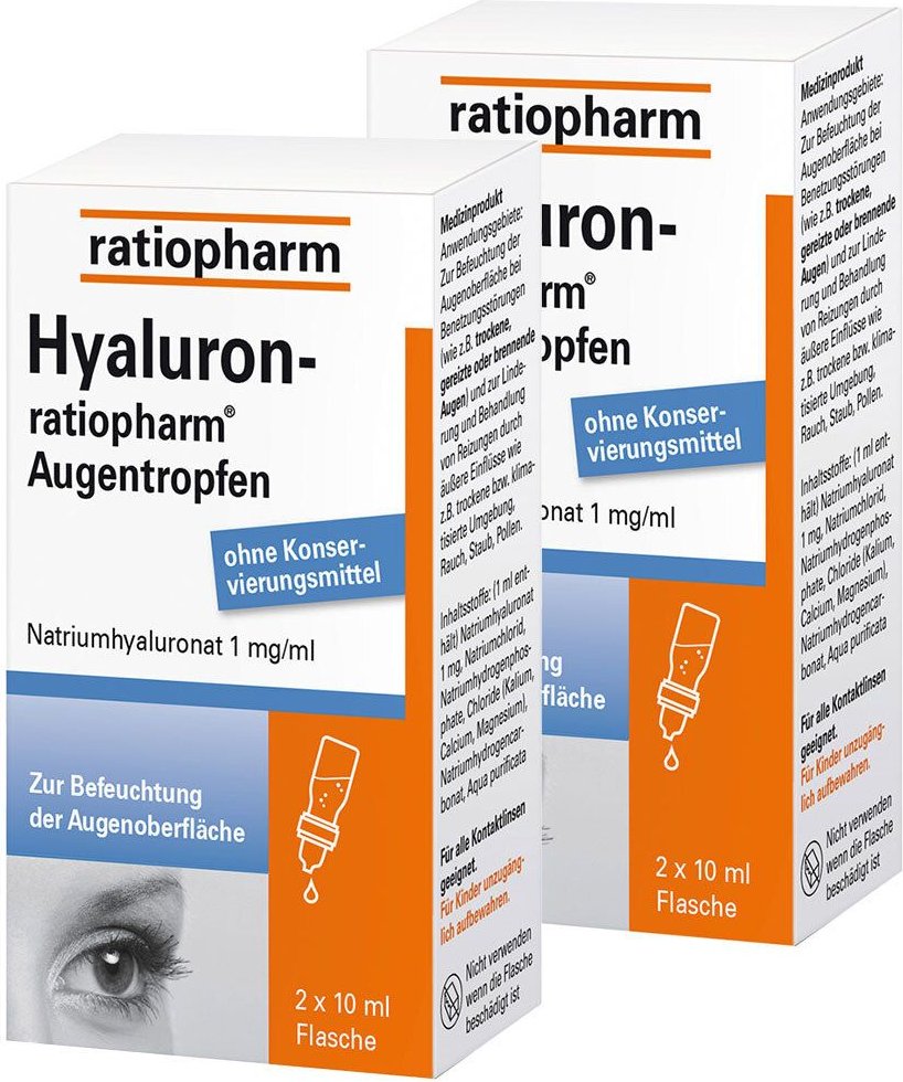 Hyaluron-Ratiopharm Augentropfen 2x 2x2x10 ml