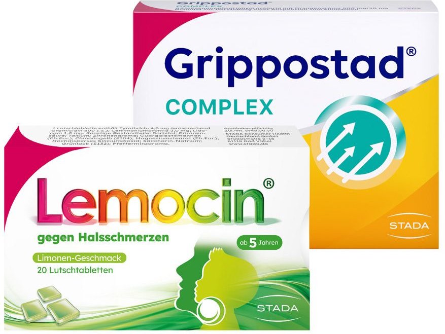 Grippostad Complex 500 mg/30 mg + Lemocin gegen Halsschmerzen 1 St Set
