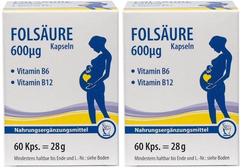 2x Folsäure Kapseln 2x60 St