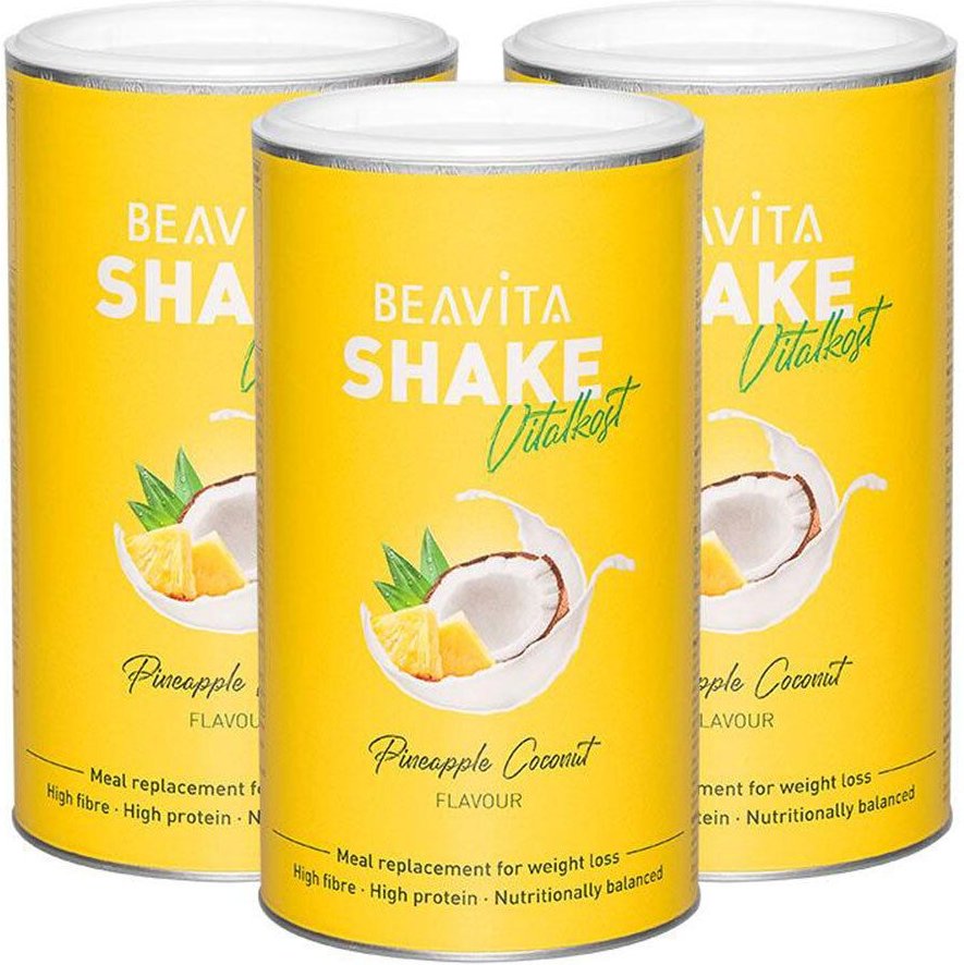 Beavita Vitalkost Plus Diät-Shake, Kokos-Ananas 3x572 g Pulver