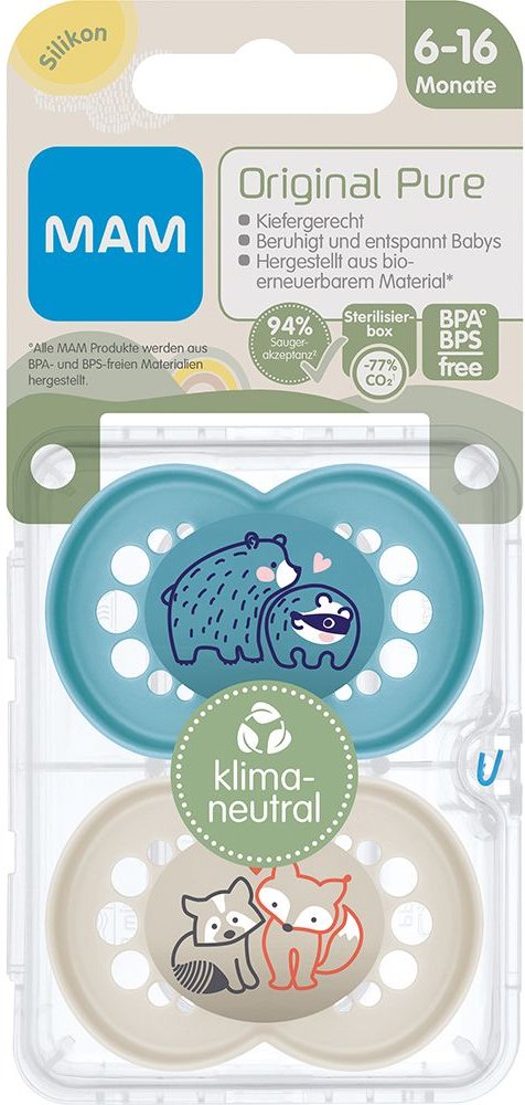 MAM Luller Orig PU SIL 6-16 2 St Schnuller