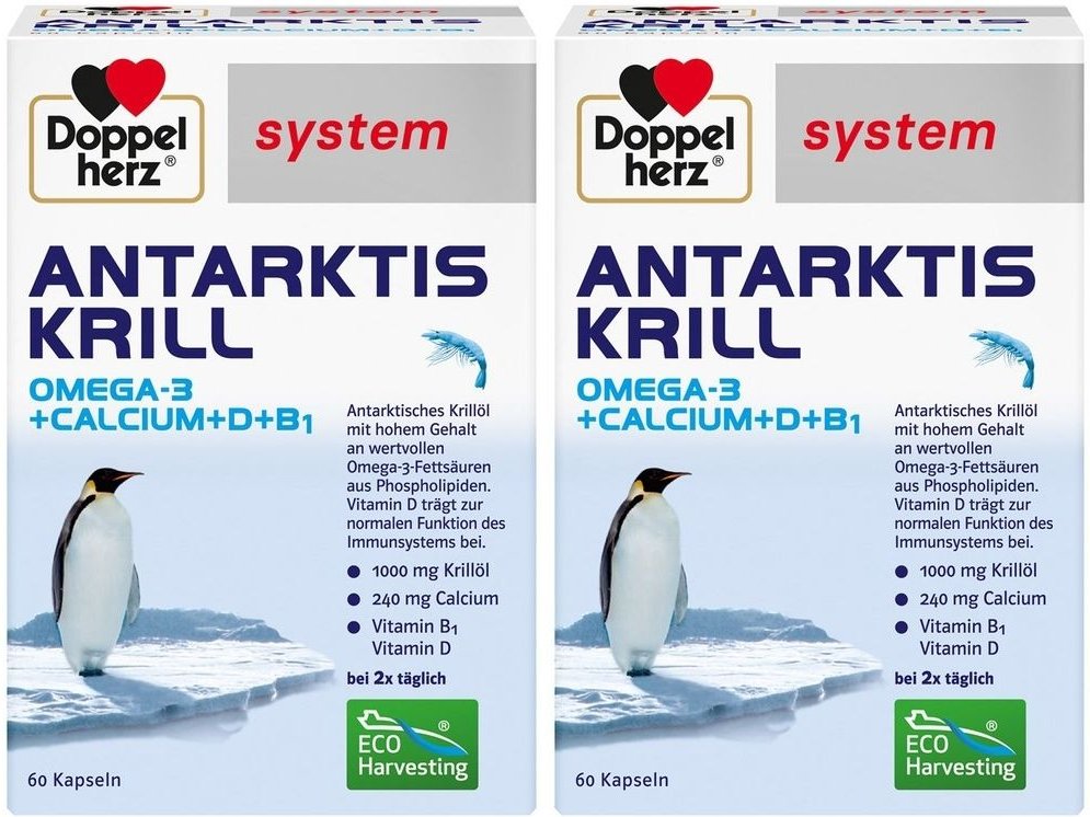 2x Doppelherz Antarktis Krill system Kapseln 2x60 St
