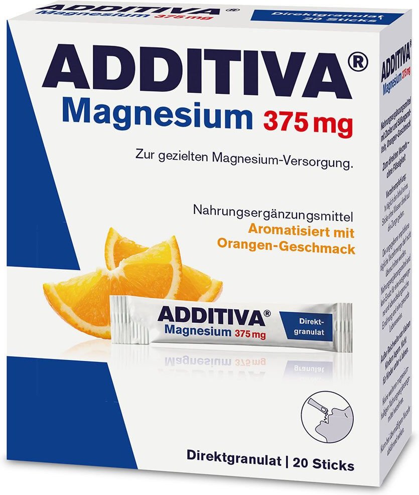 Additiva Magnesium 375 mg Sticks Orange 20 St Granulat