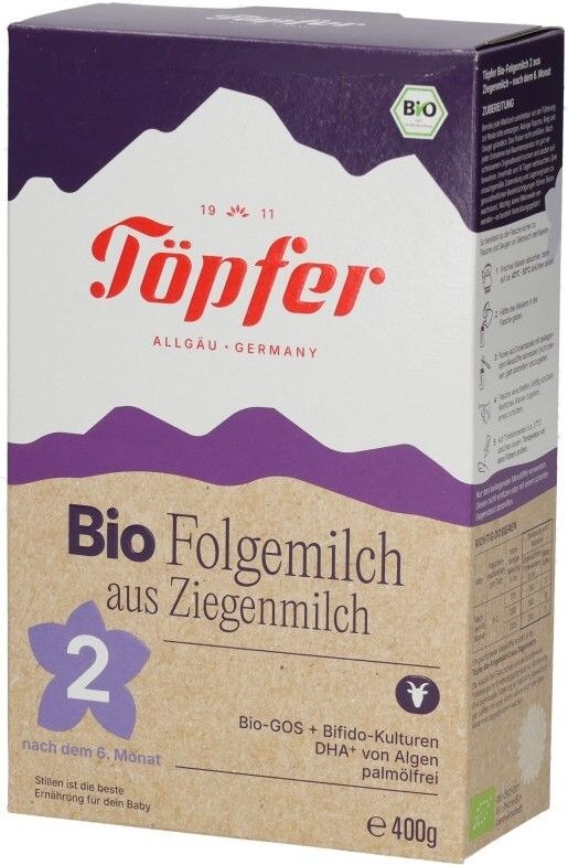 Töpfer Bio Folgemilch auf Ziegenmilchbasis 2 400 g Pulver