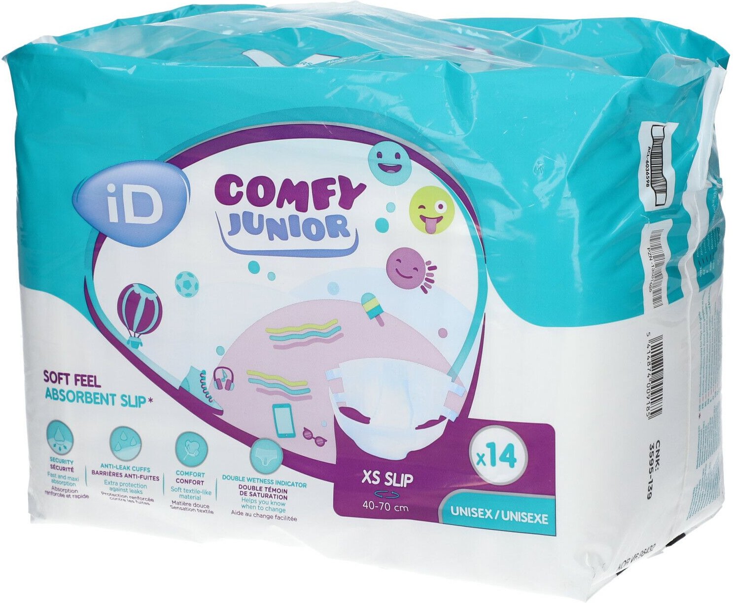 ID Comfy Junior Slip XS 40-70 cm 14 St Windeln