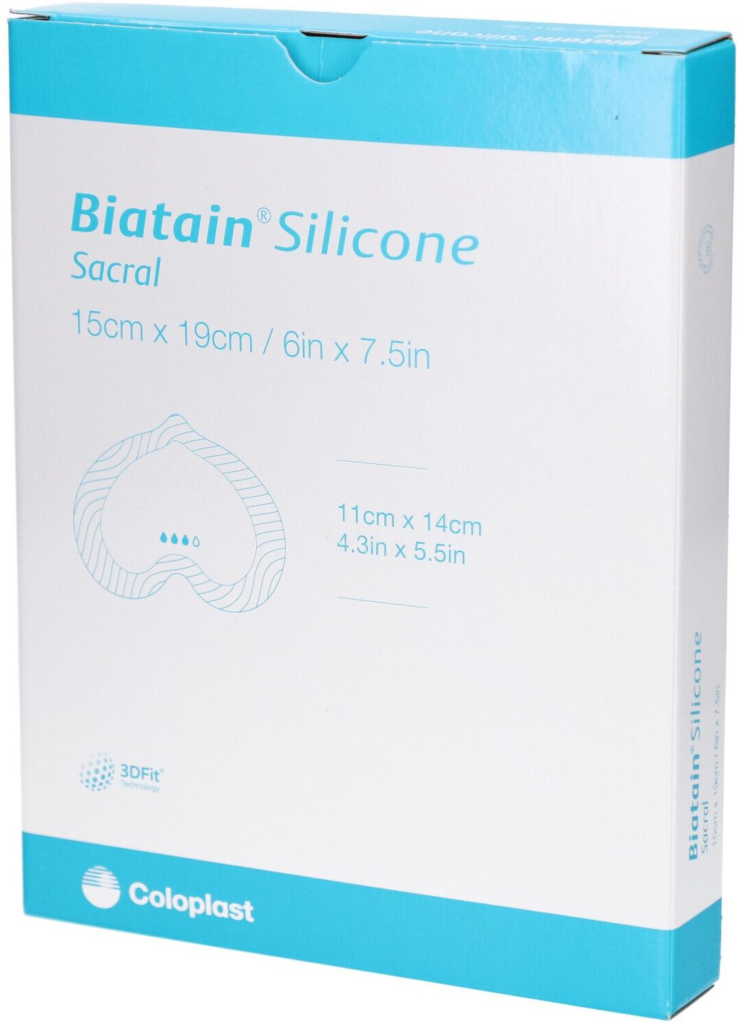 Biatain Silicone Schaumverb.Sakrum klein 15x19 cm 5 St Verband