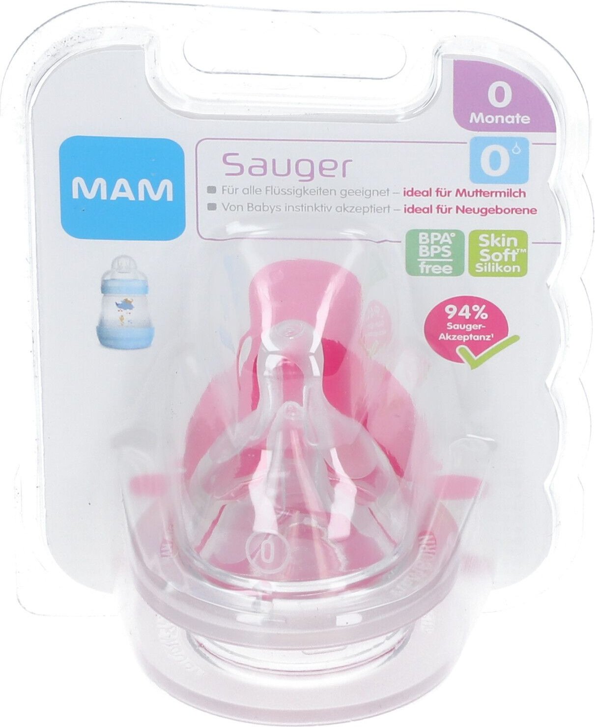 Thumbnail - MAM Zuigspeen Soft Size 0 Vanaf de Geboorte 1 St Sauger