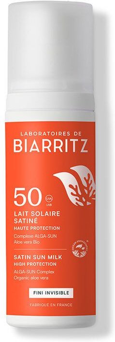Thumbnail - Laboratoires DE Biarritz Lait Solaire Satiné SPF 50 - solaire satiné haute protectio 100 ml Milch