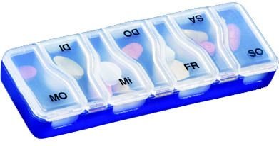 Medi 7 uno Medikamentendosierer für Tage blau 1 St Dose
