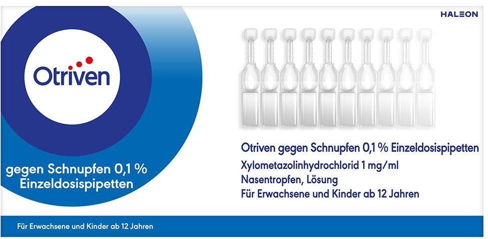Otriven 0,1% Nasentropfen Einzeldosispipetten 40x0,3 ml