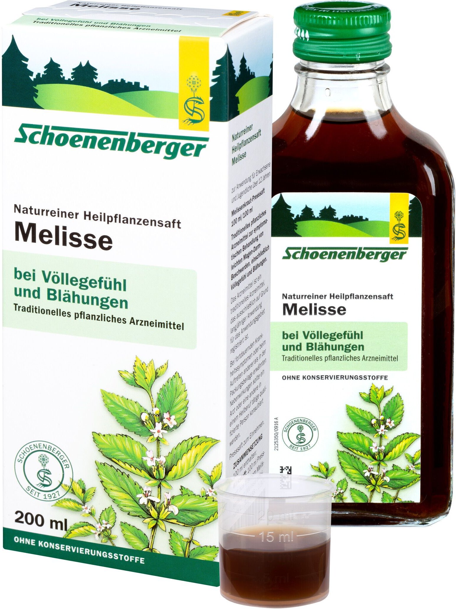 Melissen Saft Schoenenberger 200 ml
