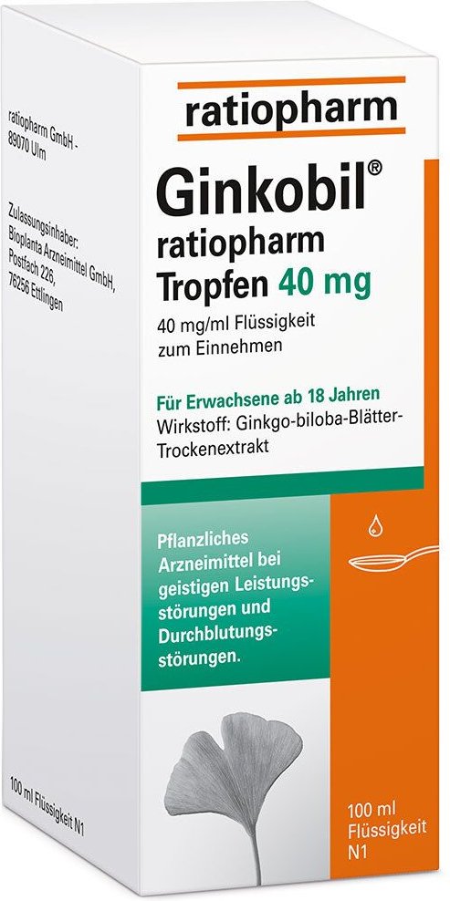 GINKOBIL-ratiopharm Tropfen 40 mg 100 ml