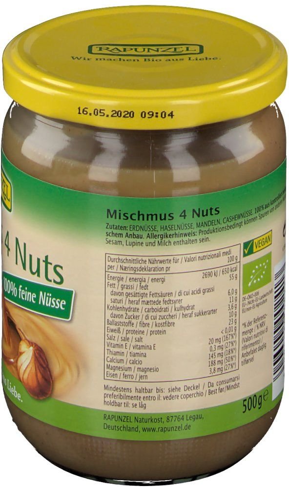 Rapunzel Bio Mischmus 4 Nuts 500 g