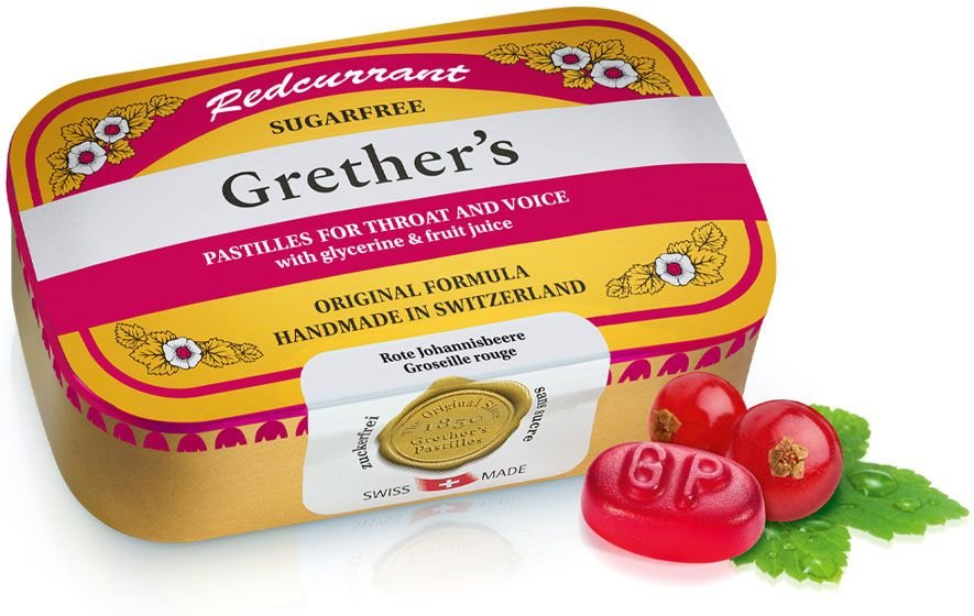 Grethers Redcurrant+Vitamin C zuckerfrei Pastillen 110 g