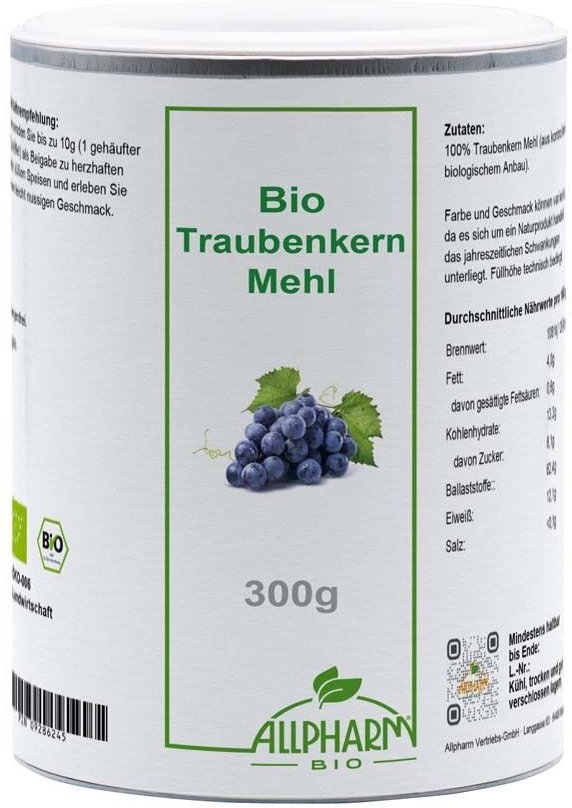 Traubenkernmehl Bio 300 g Pulver
