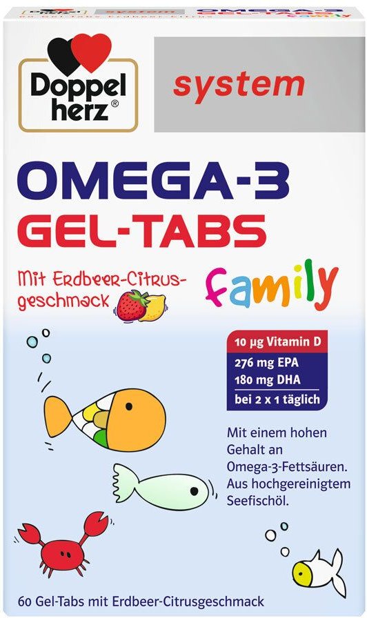 Thumbnail - Doppelherz Omega-3 Gel-Tabs family Erdb.Cit.system 60 St Kautabletten