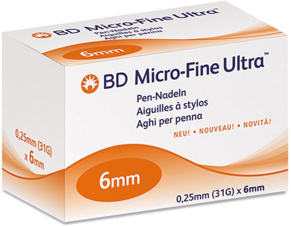 BD Ultra-Fine Pen-Nadeln 6 mm 31 G 0,25 105 St Kanüle