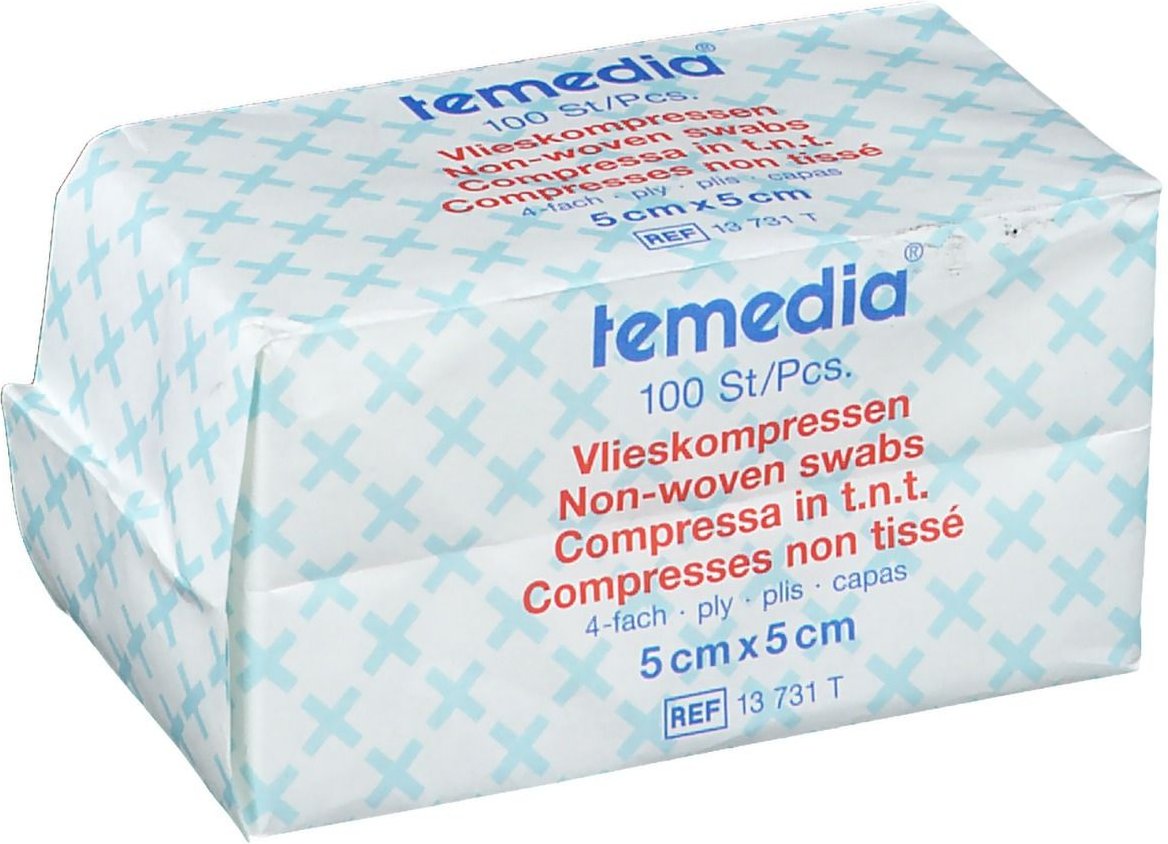 Vlieskompressen unsteril 5x5 cm 4fach 100 St Kompressen