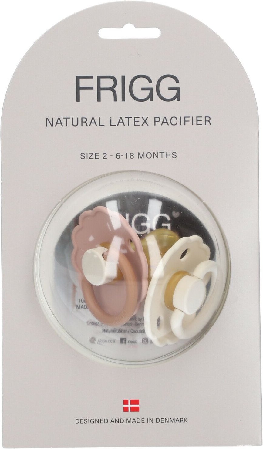 Frigg Fopspeen Daisy Biscuit -Cream 6-18 Maanden 2 St Schnuller