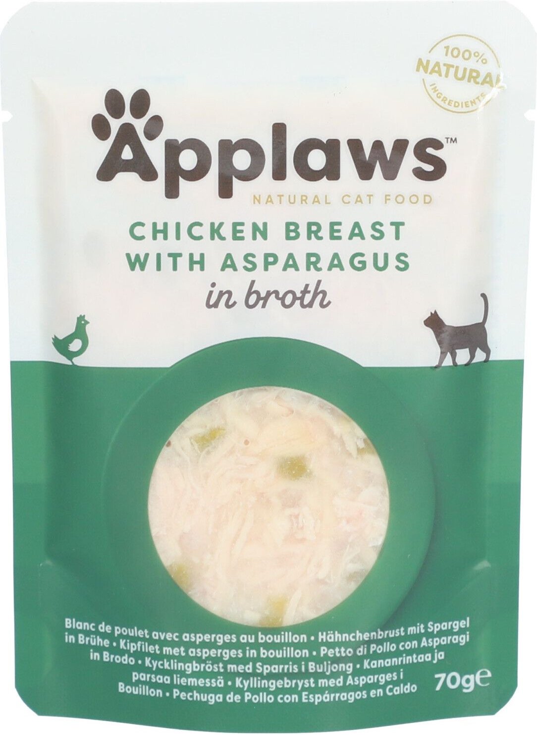 Thumbnail - Applaws Nassfutter im Beutel mit Hühnchenbrust und Spargel für Katzen 70 g Futter