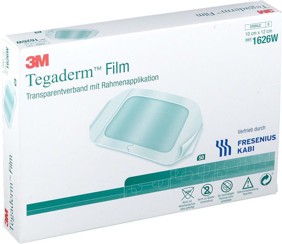 Tegaderm Film 10x12 cm 1626W 50 St Pflaster