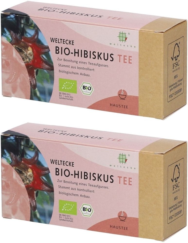 Hibiskustee BIO x2 2x25 St Filterbeutel