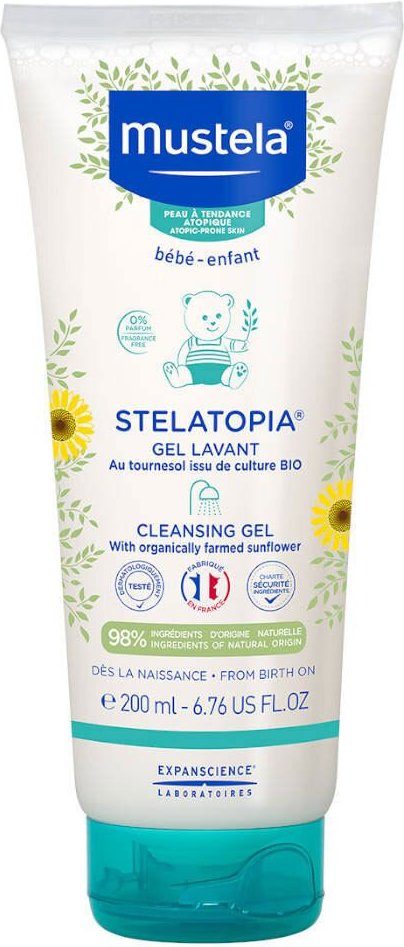 Mustela Stelatopia Reinigende Gel Atopische Huid 200 ml Waschgel