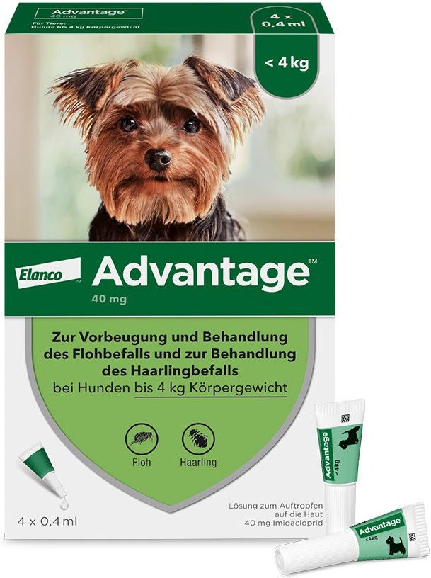 Advantage 40 Lösung f.Hunde bis 4 kg St