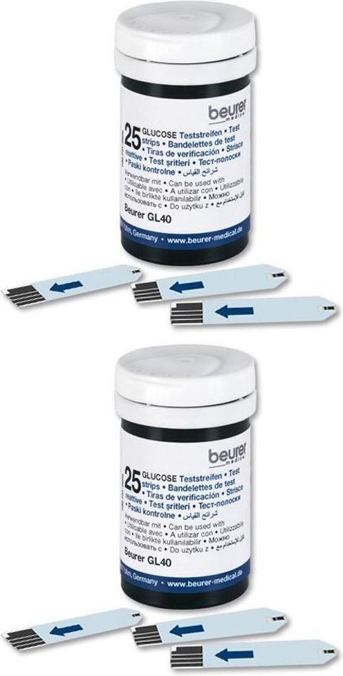 Beurer Gl40 Blutzuckerteststreifen 2x 2x100 St Teststreifen