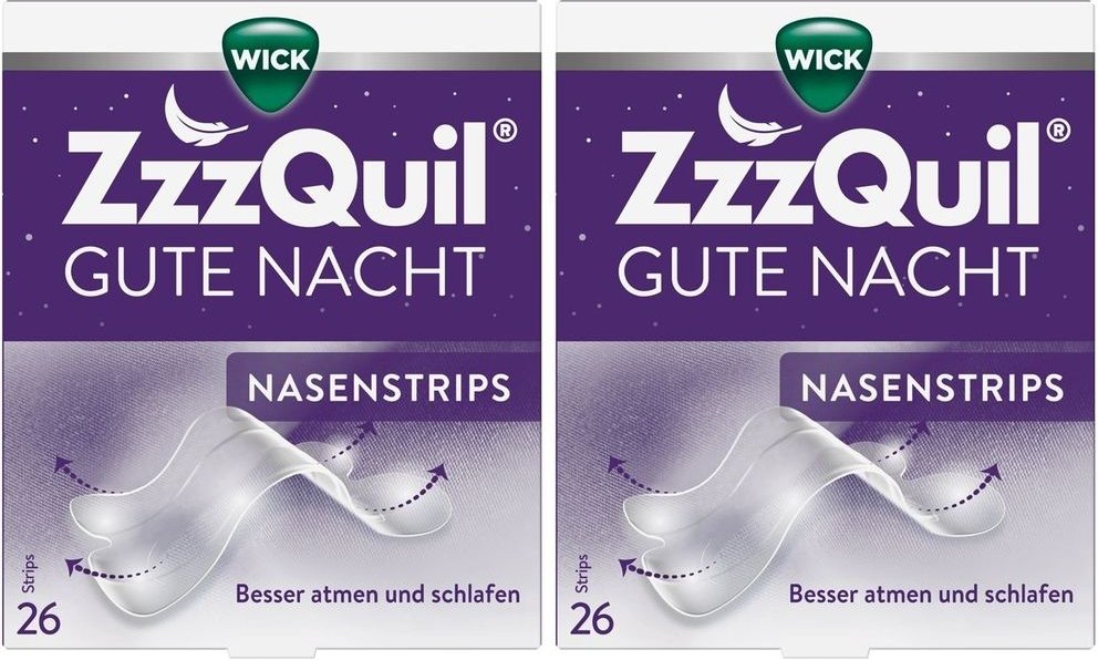 Wick ZzzQuil Gute Nacht Nasenstrips 2x 2x26 St Pflaster