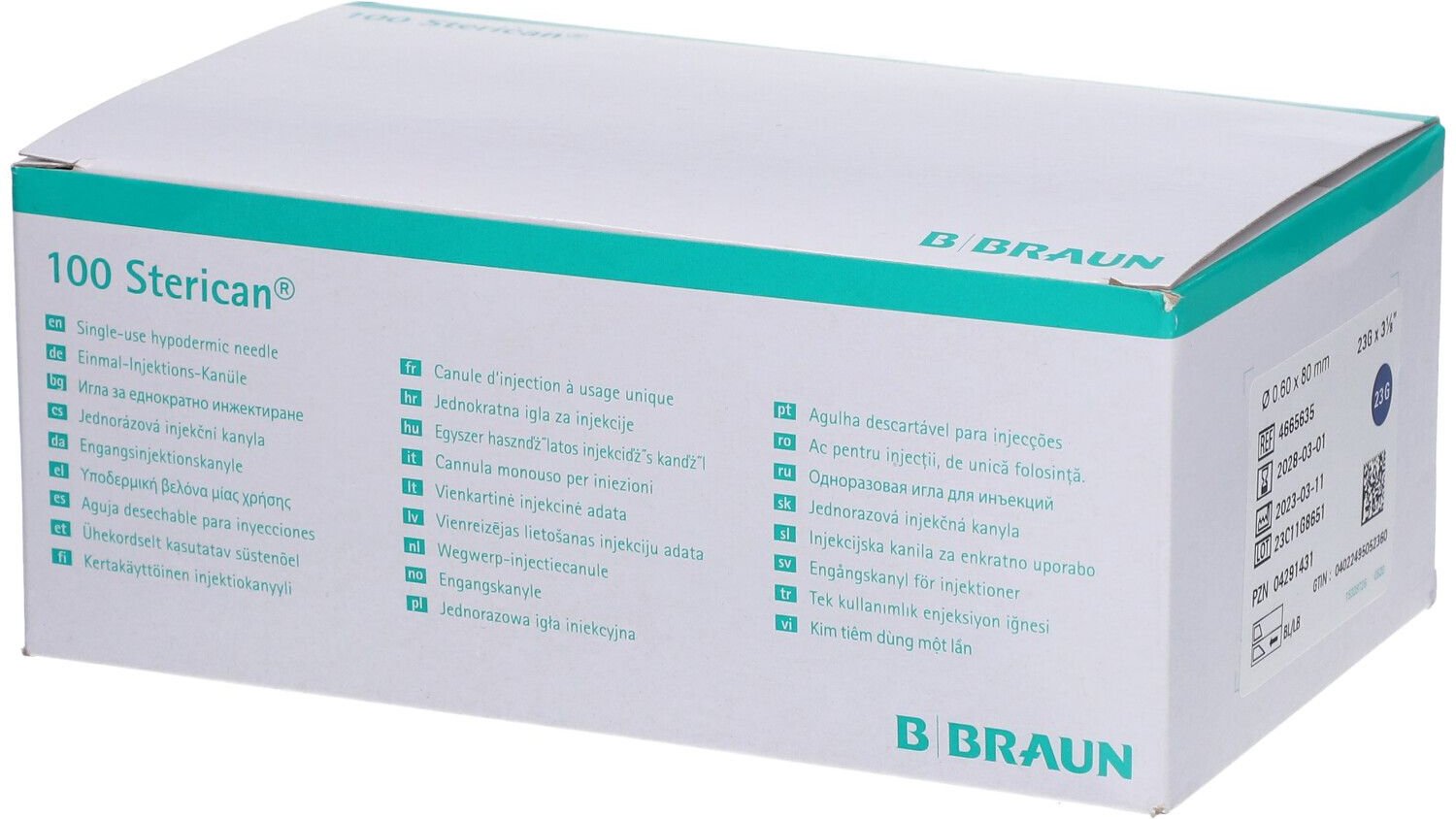 Sterican Kanülen 23 Gx3 1/5 0,6x80 mm 100 St Kanüle