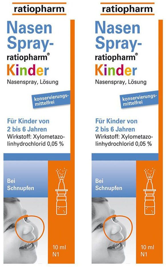 2x NASENSPRAY-ratiopharm Kinder kons.frei 2x10 ml Nasenspray