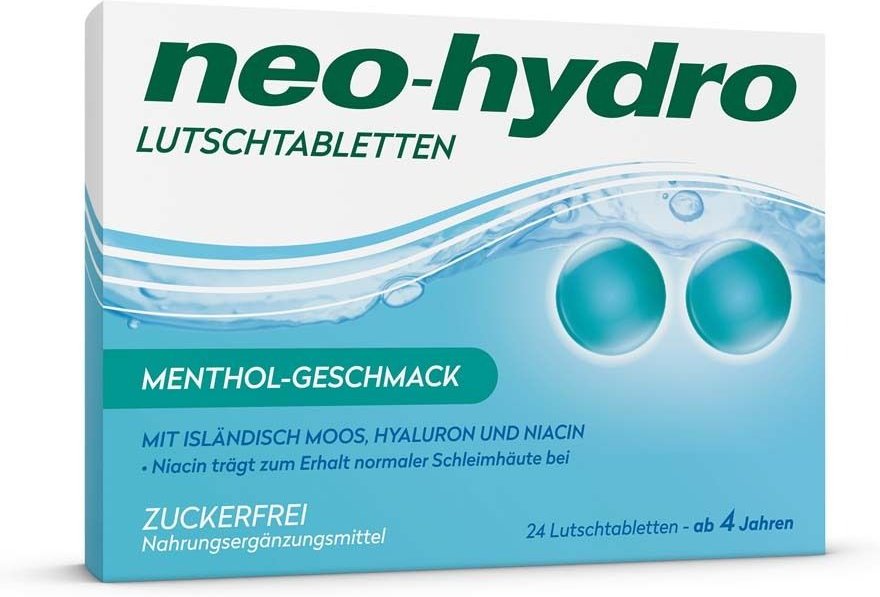 Neo-Hydro Lutschtabletten Menthol zuckerfrei 24 St