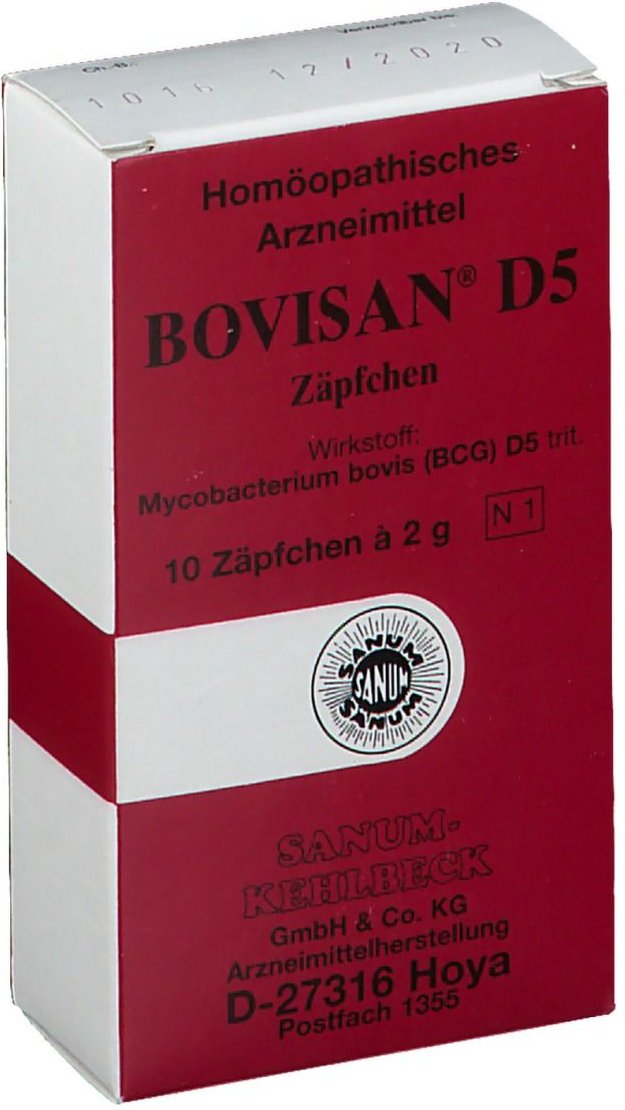 Bovisan D 5 Zäpfchen 10x2 g Suppositorien