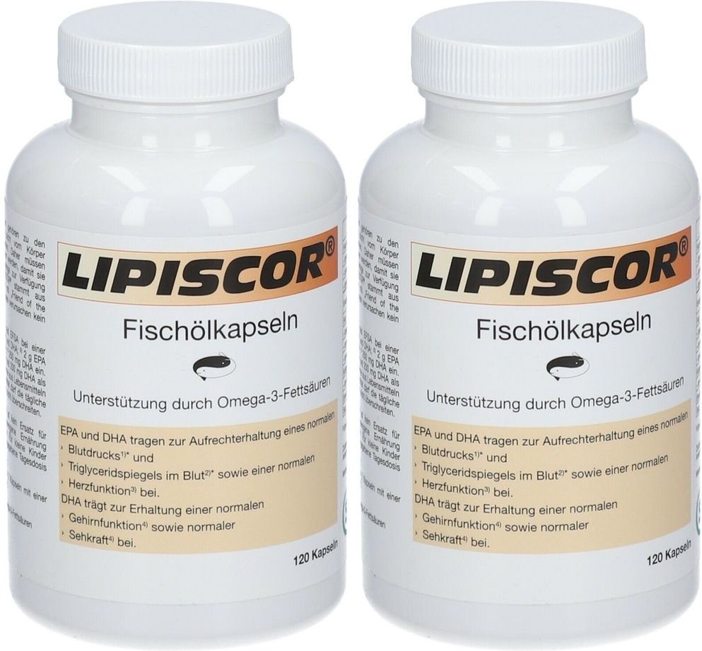 Lipiscor Fischoel Omega-3 x2 2x120 St Kapseln