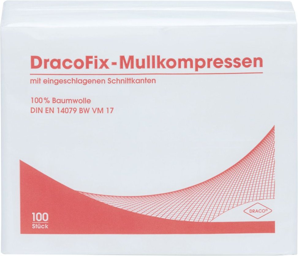 Dracofix OP-Kompressen 10x10 cm unsteril 8fach 100 St Kompressen