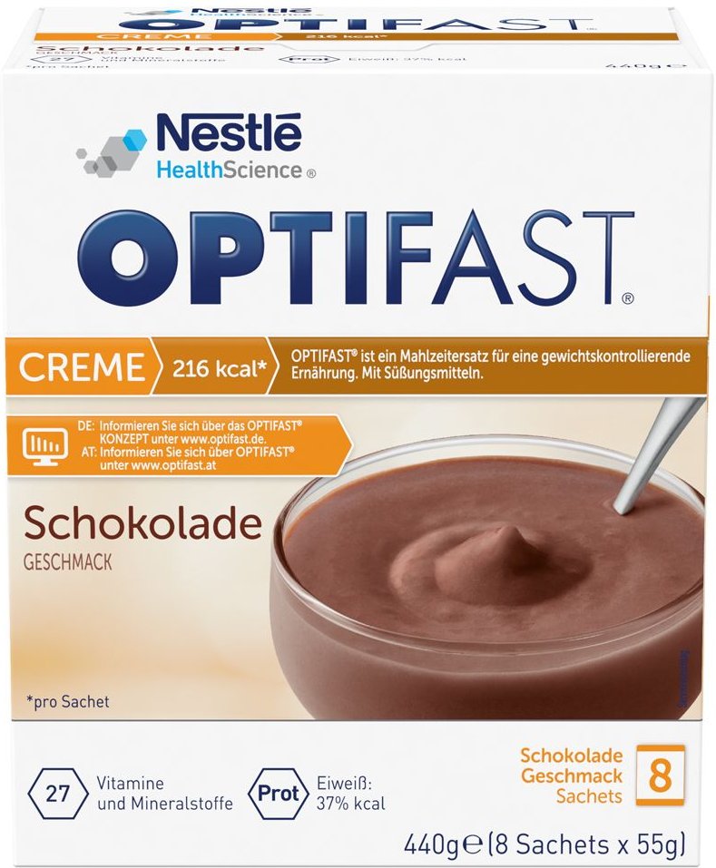 Optifast Creme Schokolade Pulver 8x55 g