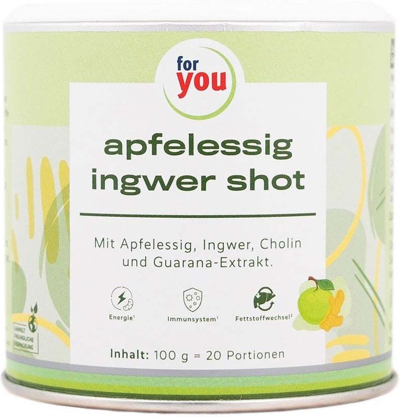 FOR YOU apfelessig ingwer shot Pulver 100 g
