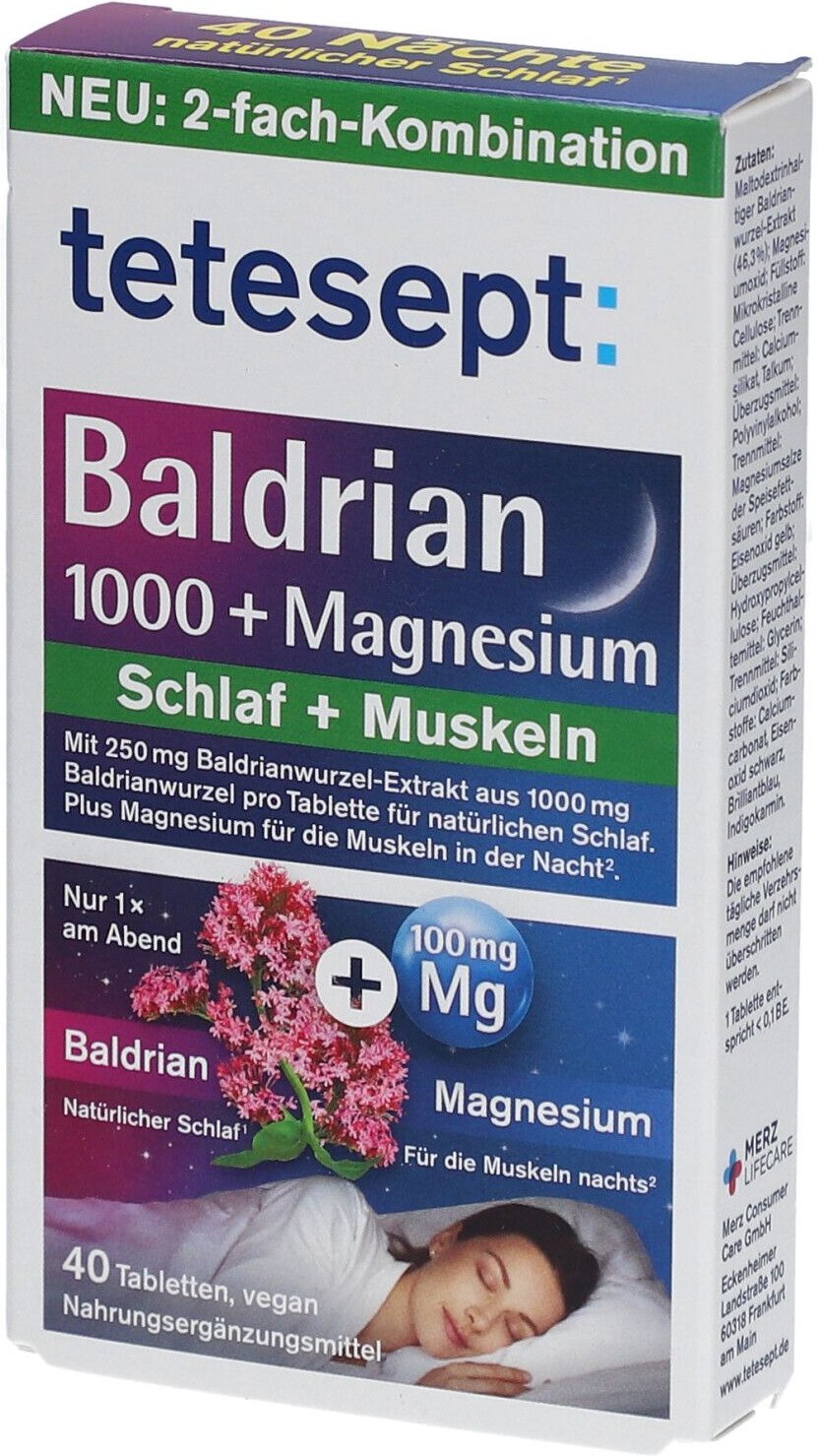 Tetesept Baldrian +Magn TBL 40 St Tabletten