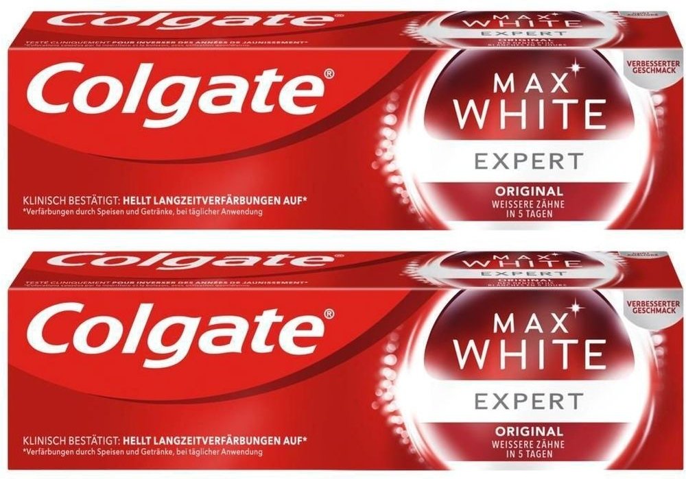 Colgate MAxWHITE ExP White x2 2x75 ml Zahnpasta