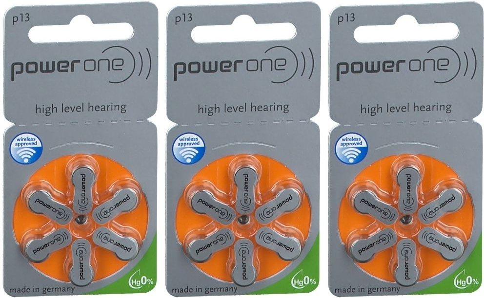 Batterien Hör PowerOne 13 3x 3x6 St