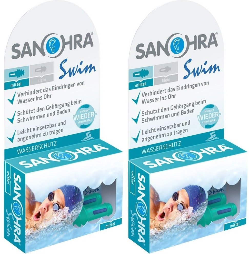 Sanohra swim Ohrenschutz f.Erwachsene 2x 2x2 St