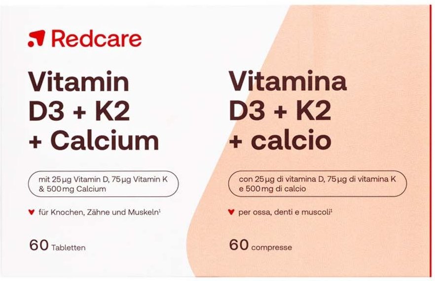 Thumbnail - Redcare Vitamin D3, K2 und Calcium 60 St Tabletten