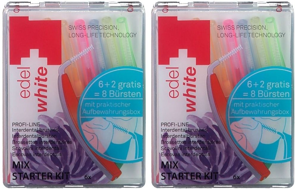 Edelwhite PRO Interd Start x2 2x6 St Zahnbürste
