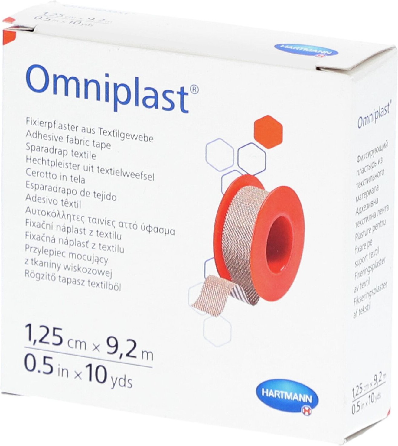 Omniplast Fixierpflaster Textilgew.1,25 cmx9,2 m 1 St Pflaster