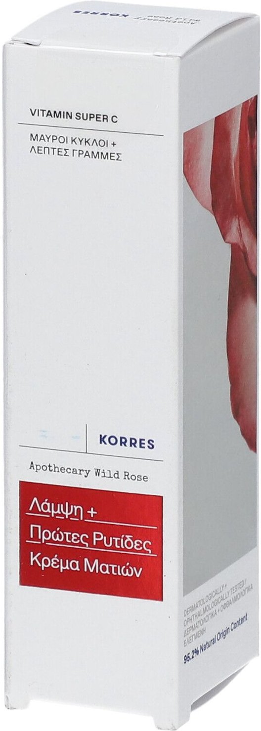 Korres Apothecary Wild Rose Bright-Eyed Cushion Cream Fine Lines + Dark Circles 15 ml Creme